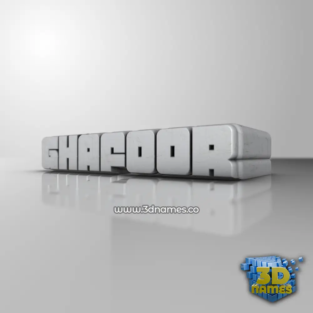 ghafoor in White Metro style - 3D name wallpaper