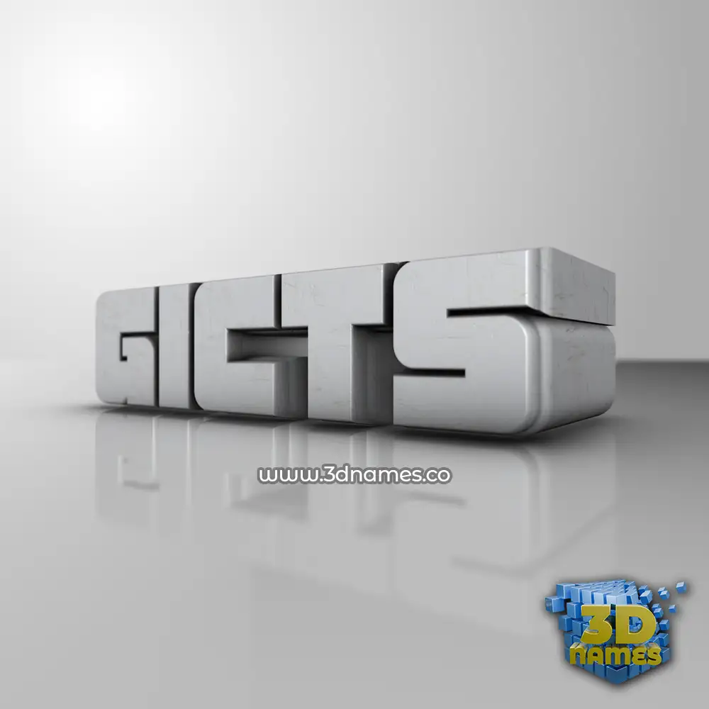 gicts in White Metro style - 3D name wallpaper