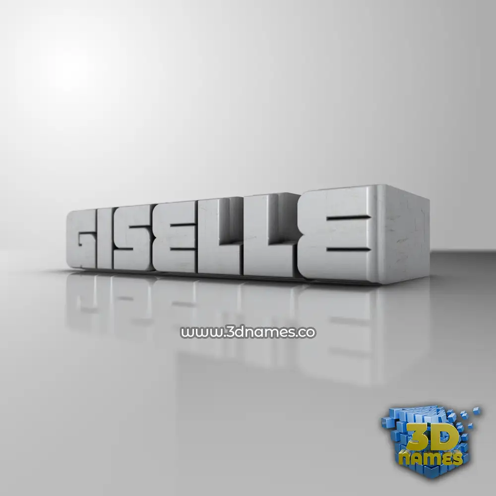 giselle in White Metro style - 3D name wallpaper