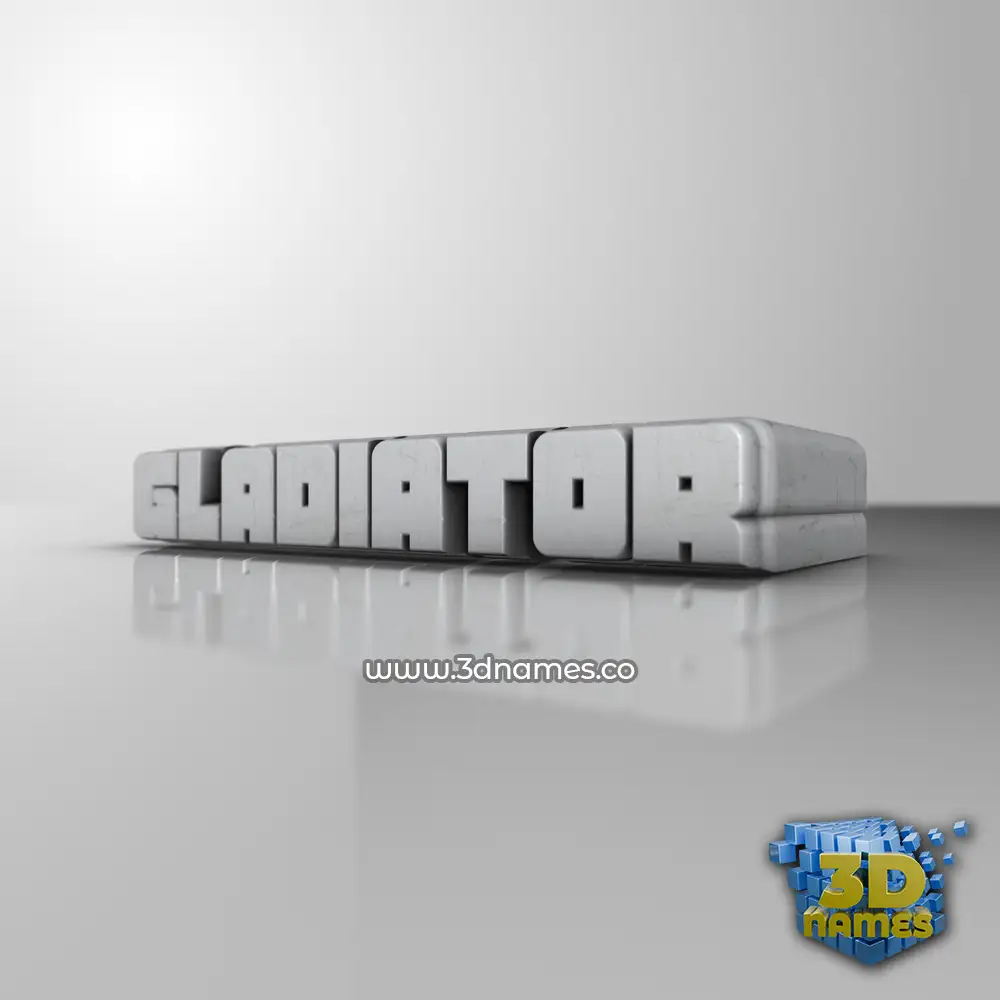 gladiator in White Metro style - 3D name wallpaper