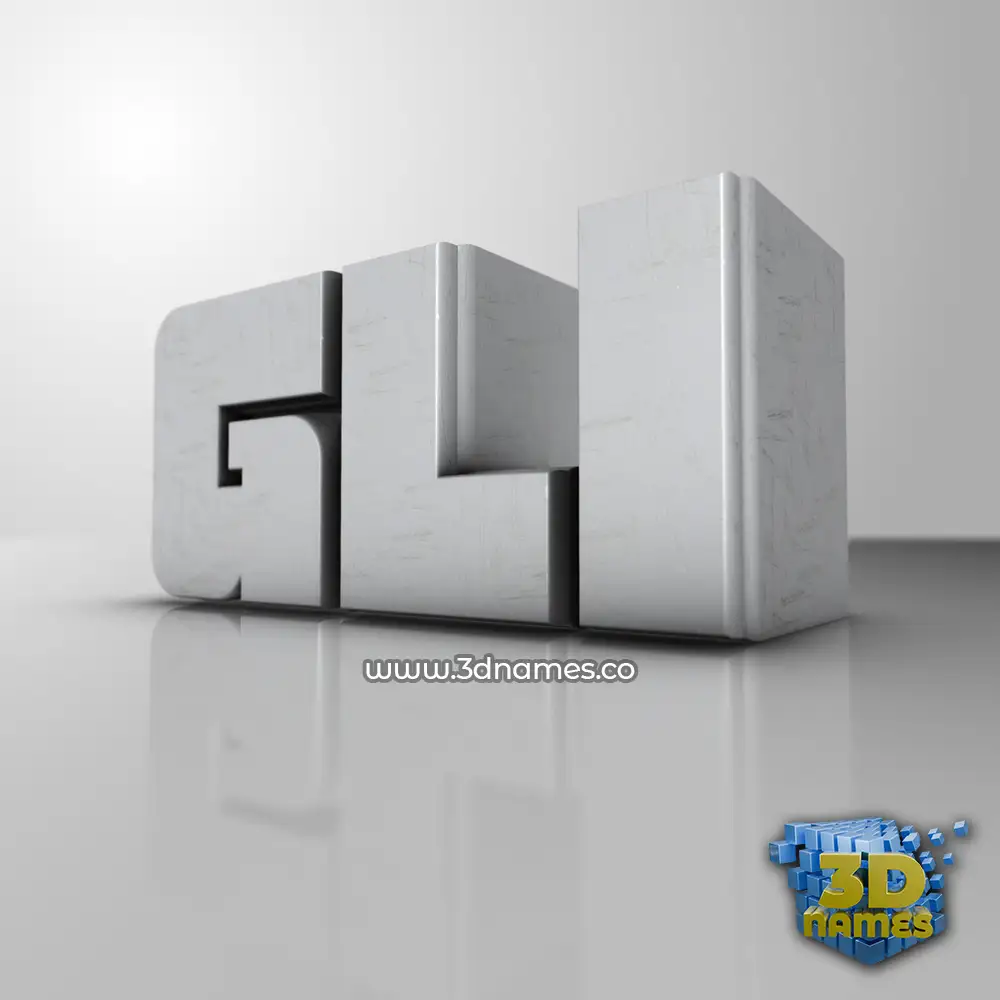 gli in White Metro style - 3D name wallpaper