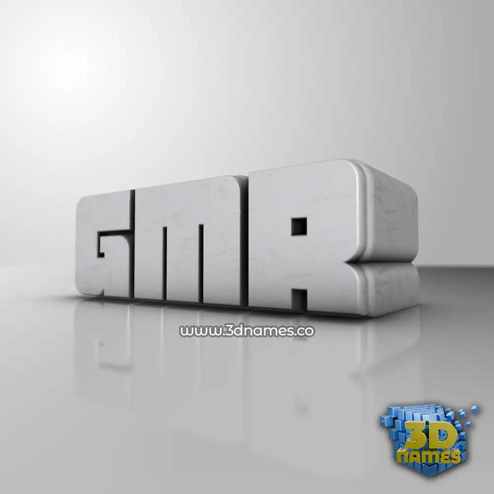 gmr in White Metro style - 3D name wallpaper