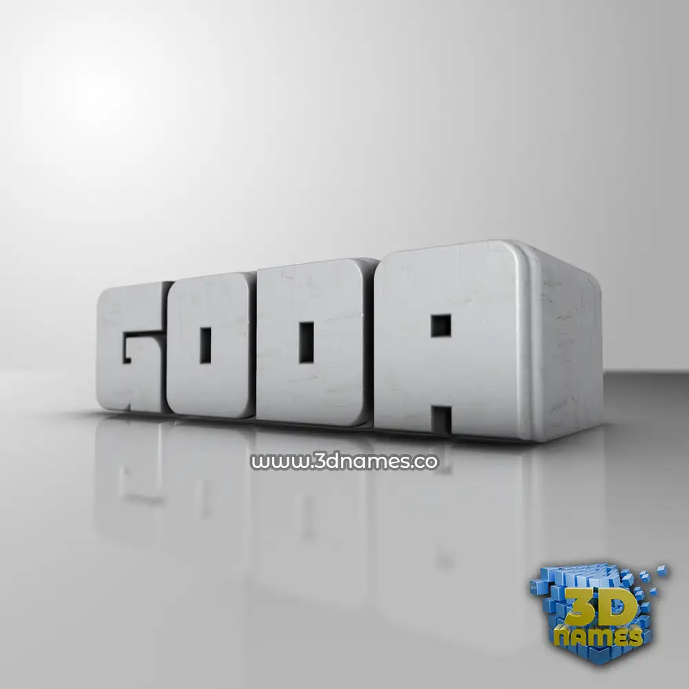 goda in White Metro style - 3D name wallpaper