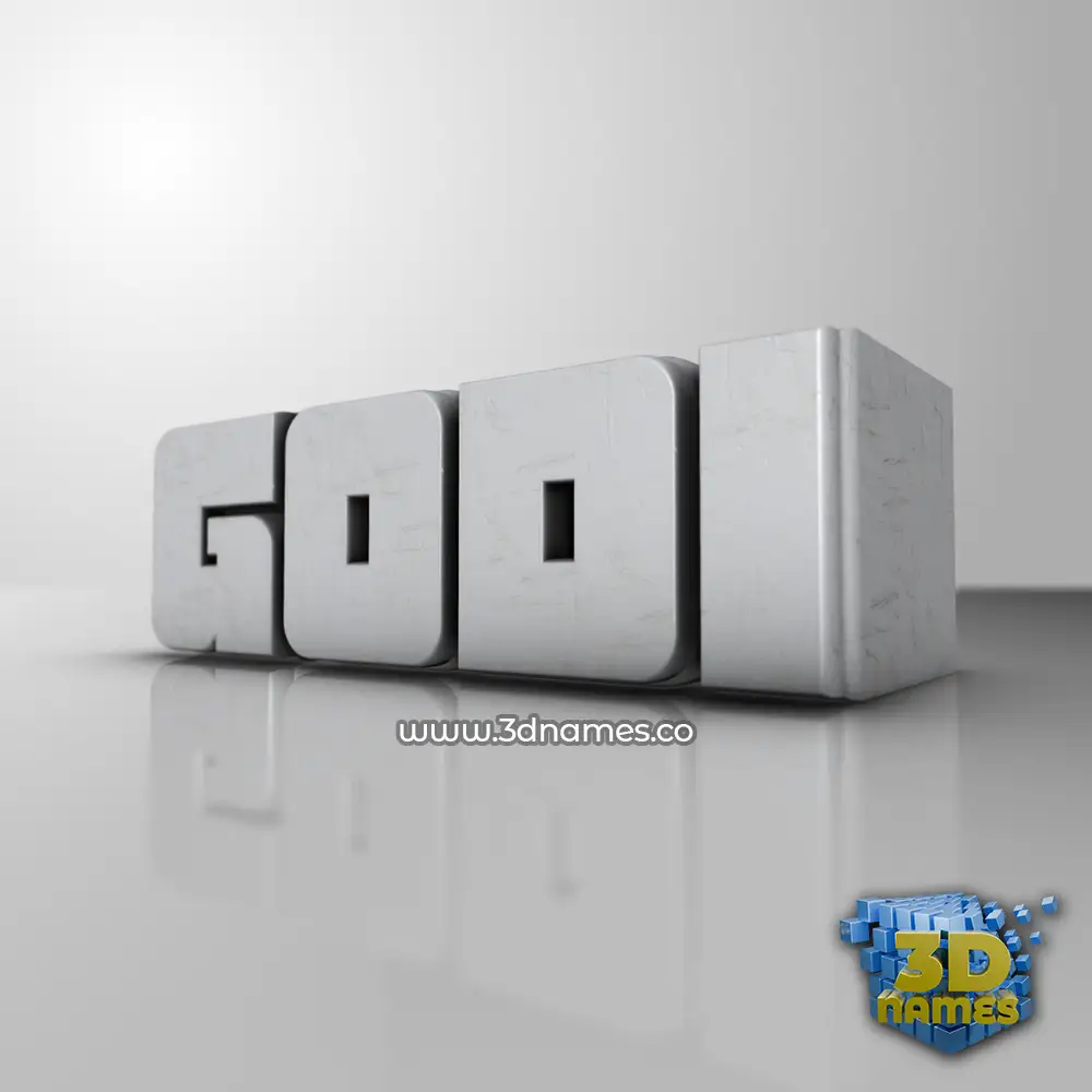 godi in White Metro style - 3D name wallpaper