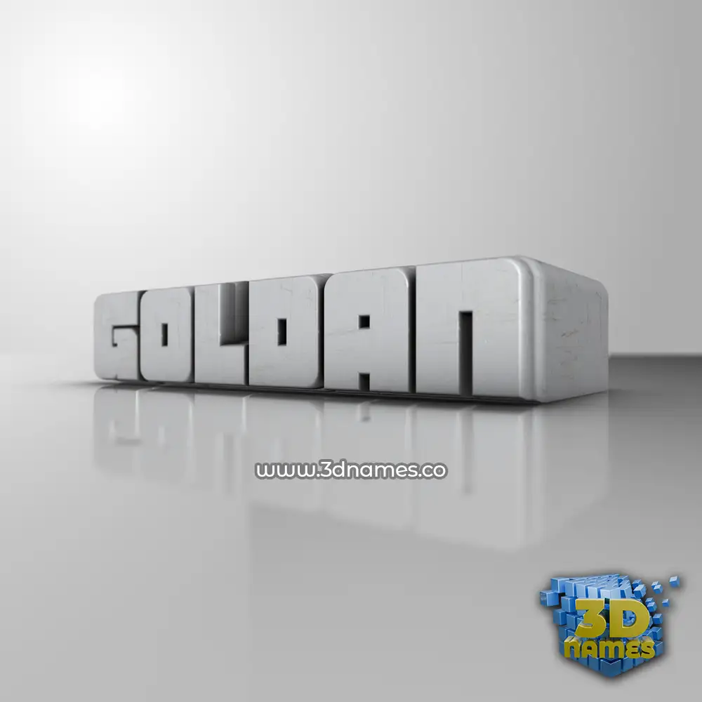 goldan in White Metro style - 3D name wallpaper