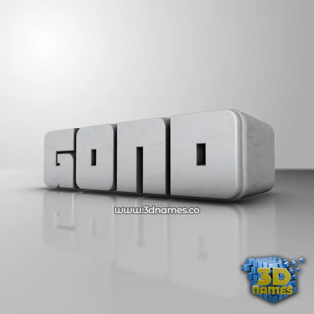 gond in White Metro style - 3D name wallpaper