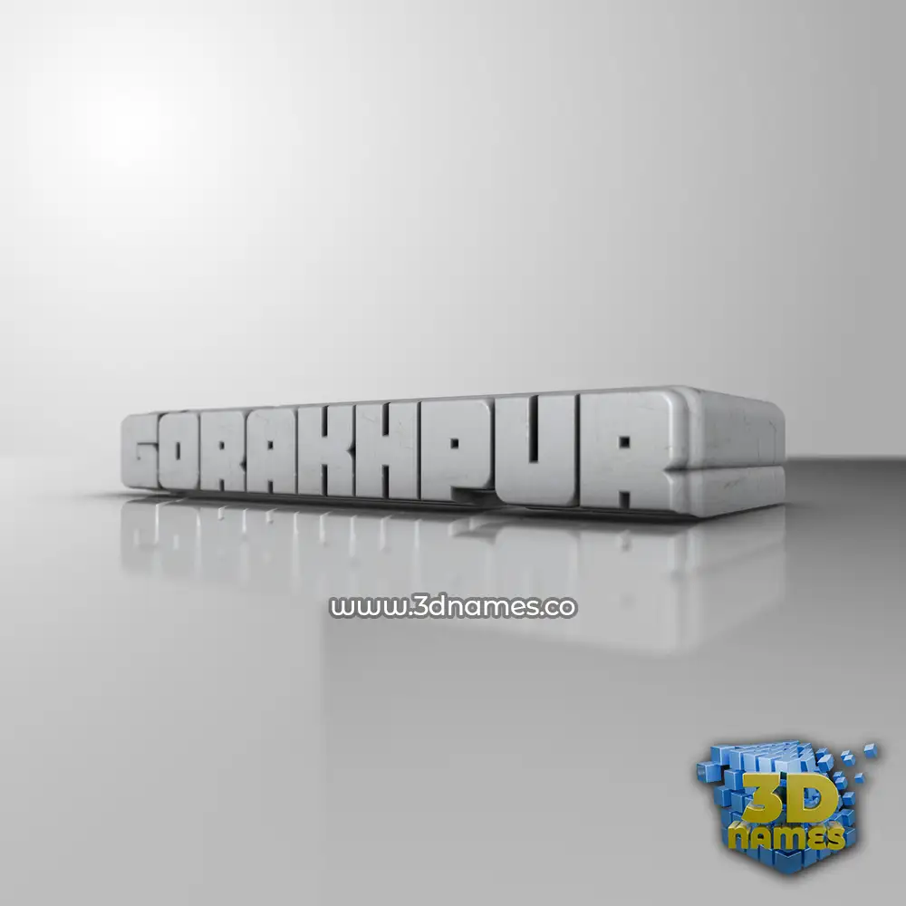gorakhpur in White Metro style - 3D name wallpaper