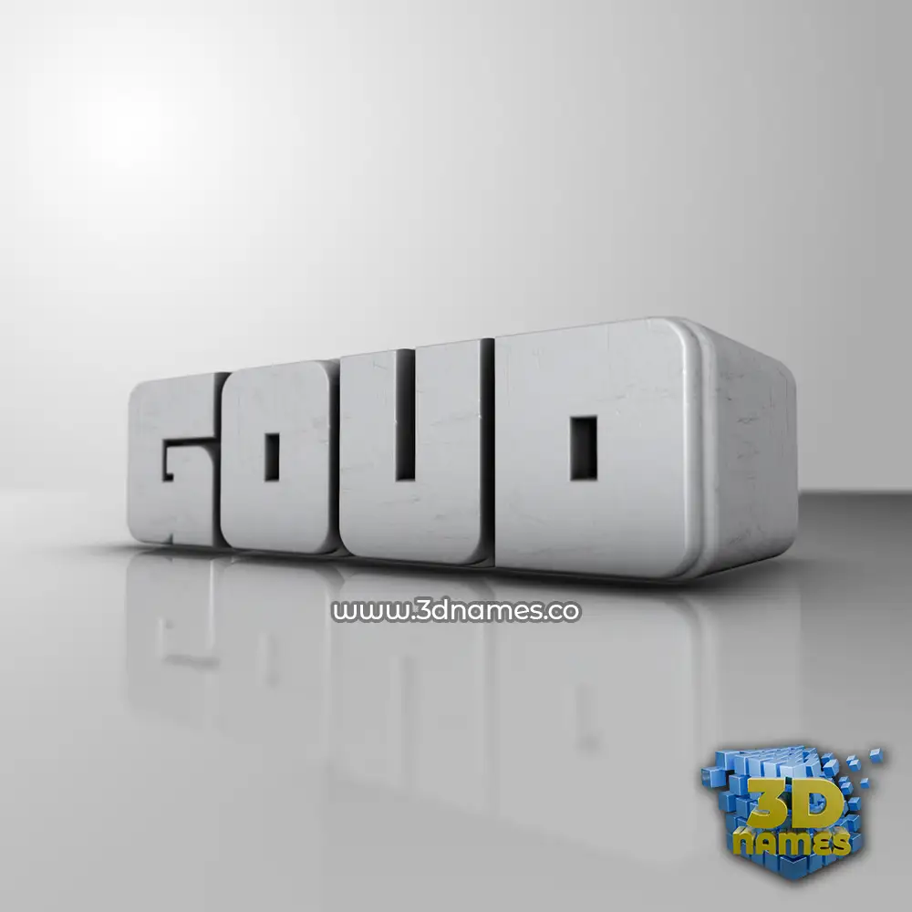 goud in White Metro style - 3D name wallpaper