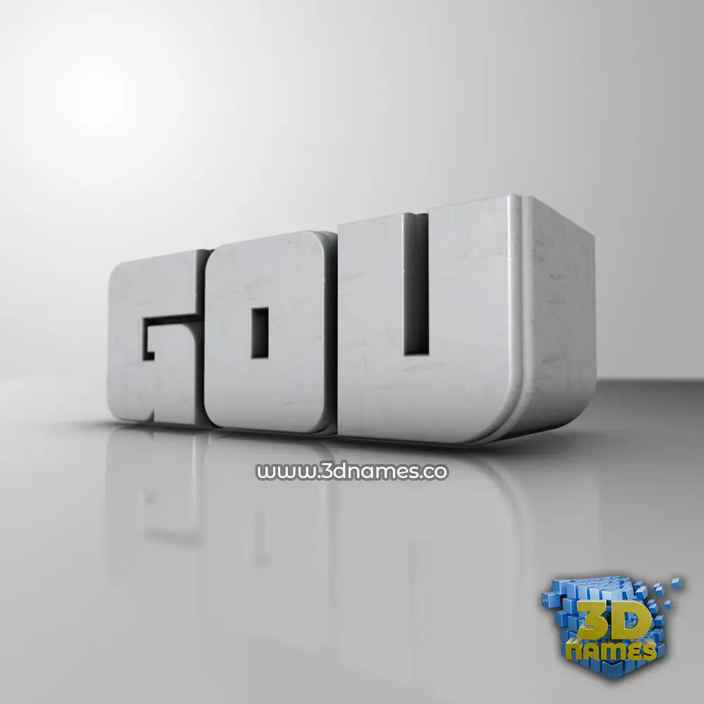 gov in White Metro style - 3D name wallpaper