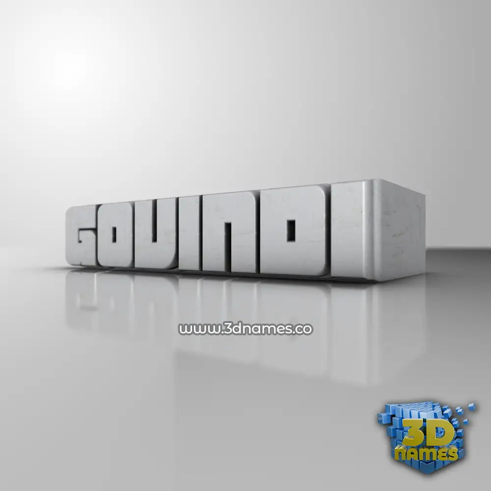 govindi in White Metro style - 3D name wallpaper