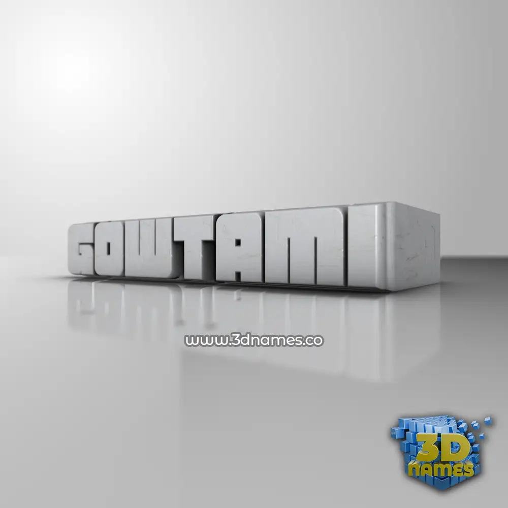gowtami in White Metro style - 3D name wallpaper