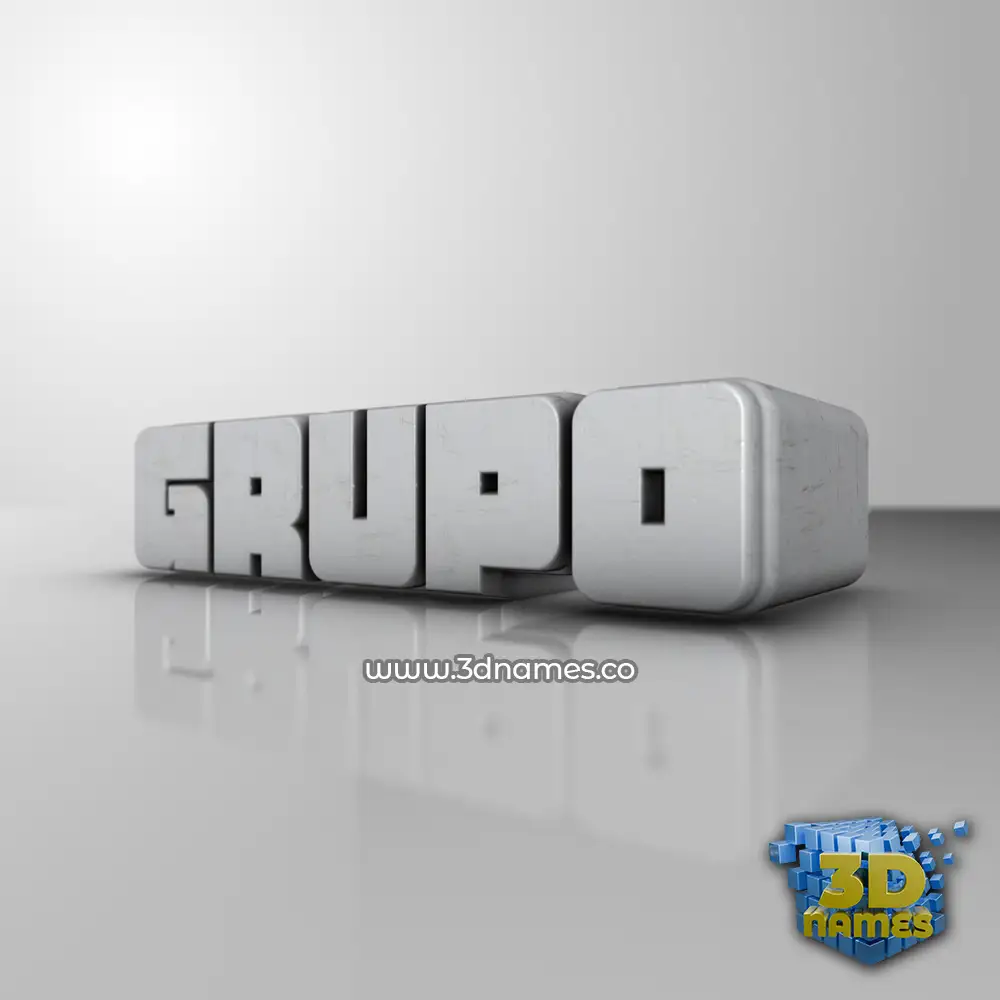 grupo in White Metro style - 3D name wallpaper