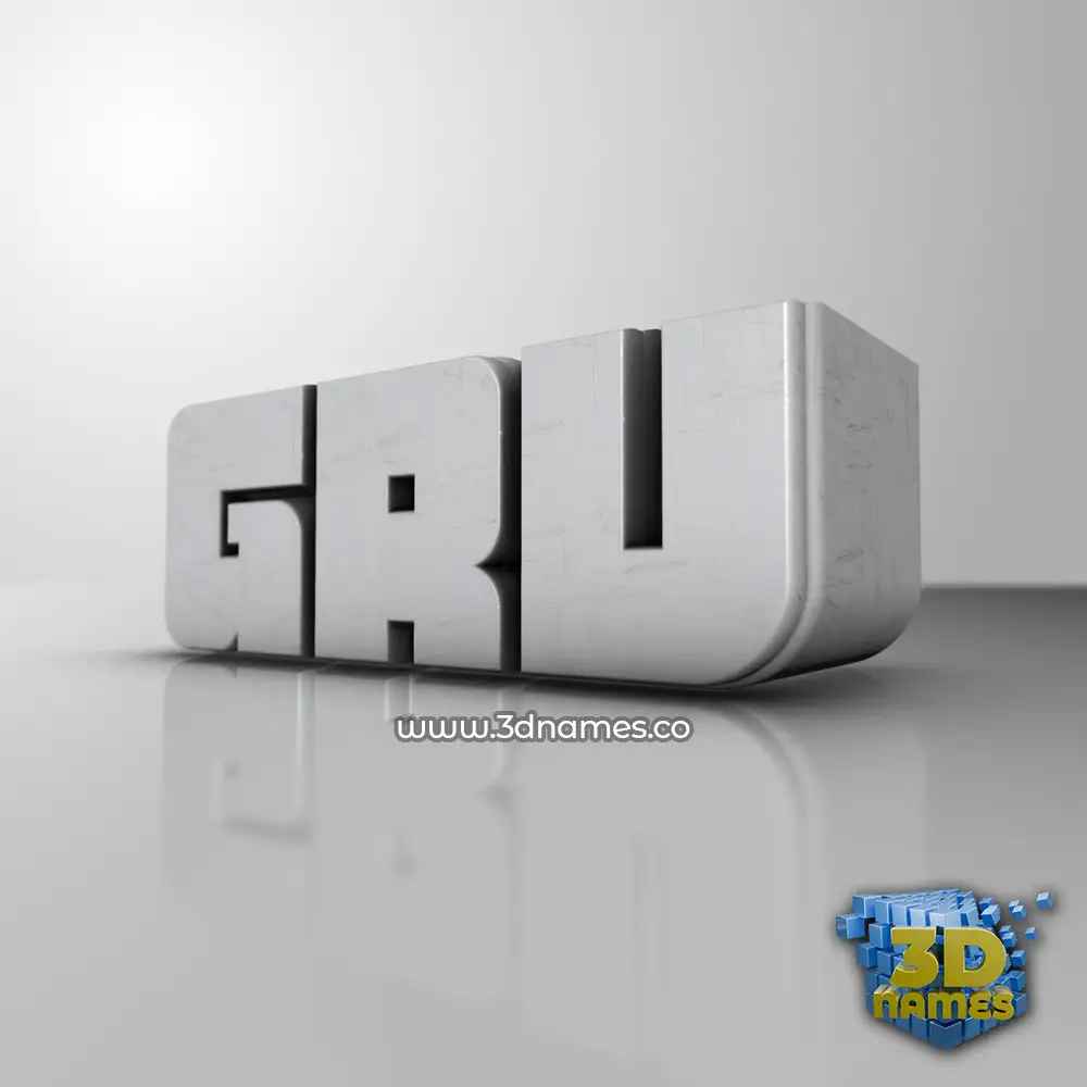 grv in White Metro style - 3D name wallpaper