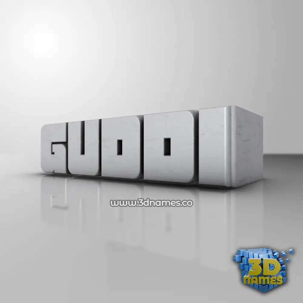 guddi in White Metro style - 3D name wallpaper