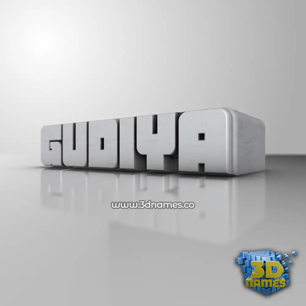 gudiya in White Metro style - 3D name wallpaper