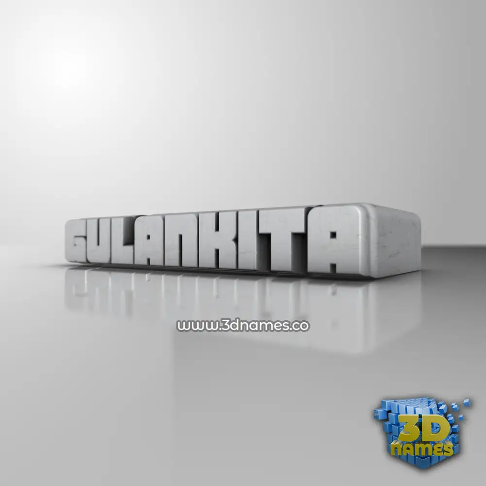 gulankita in White Metro style - 3D name wallpaper