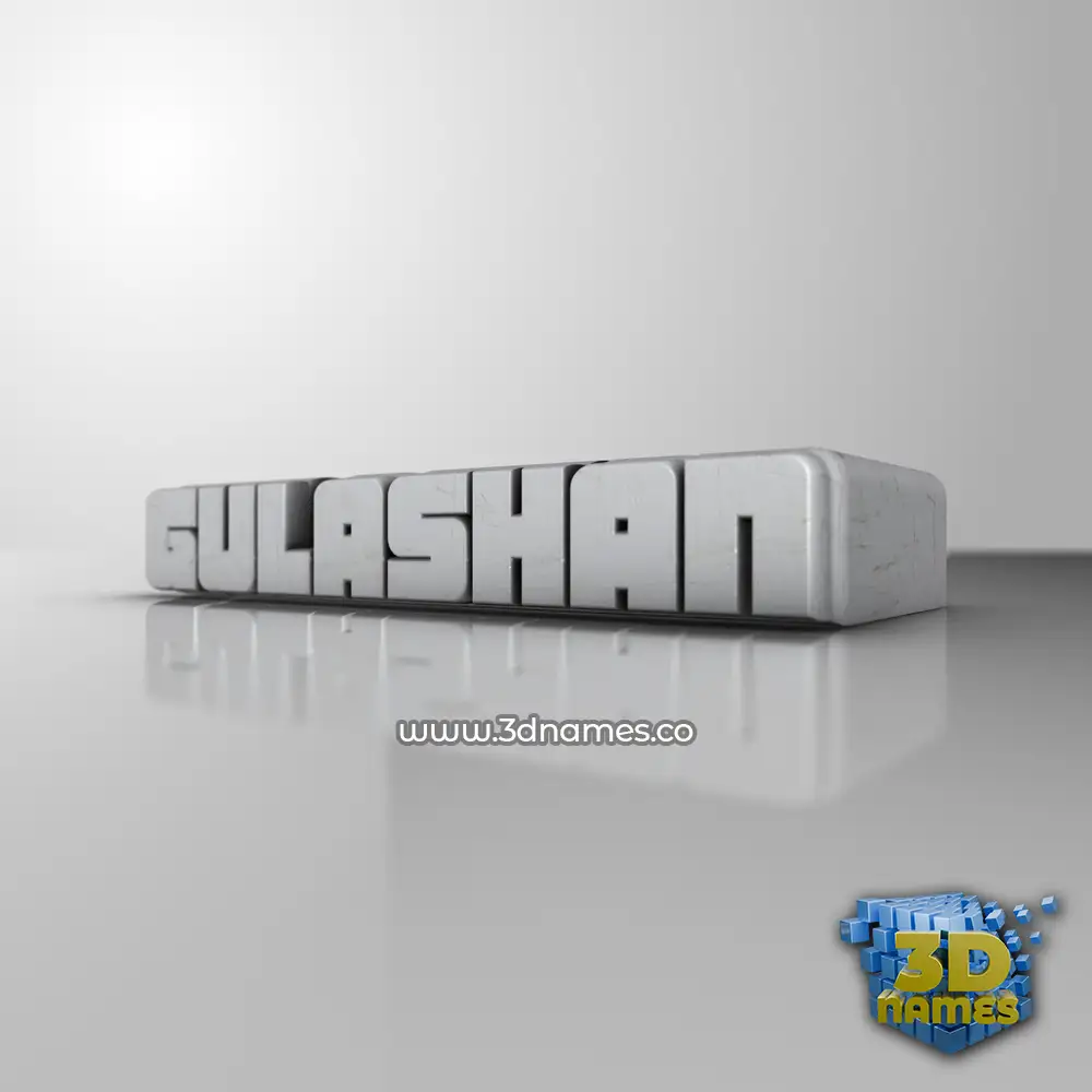gulashan in White Metro style - 3D name wallpaper