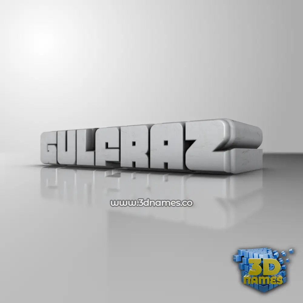 gulfraz in White Metro style - 3D name wallpaper