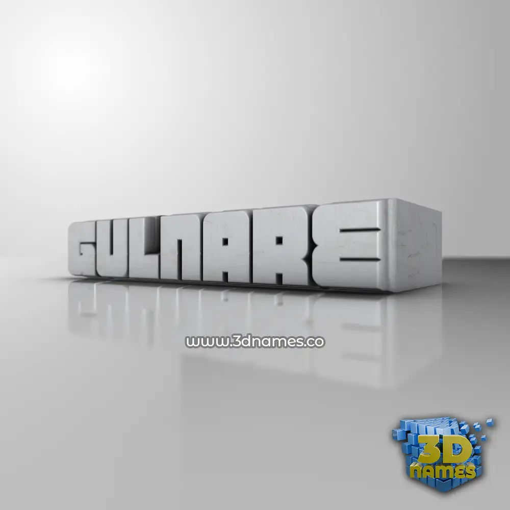 gulnare in White Metro style - 3D name wallpaper