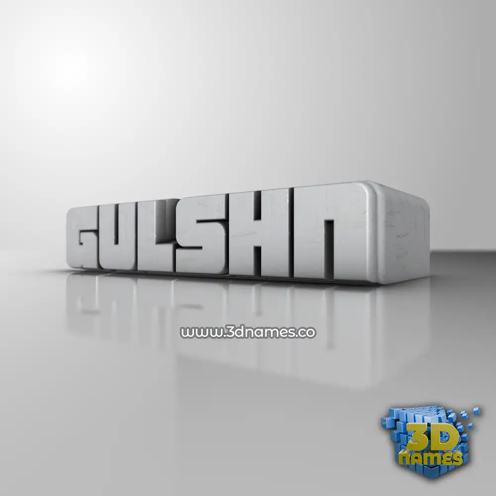 gulshn in White Metro style - 3D name wallpaper