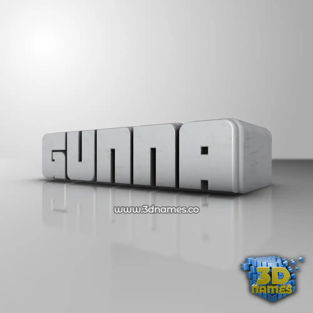 gunna in White Metro style - 3D name wallpaper