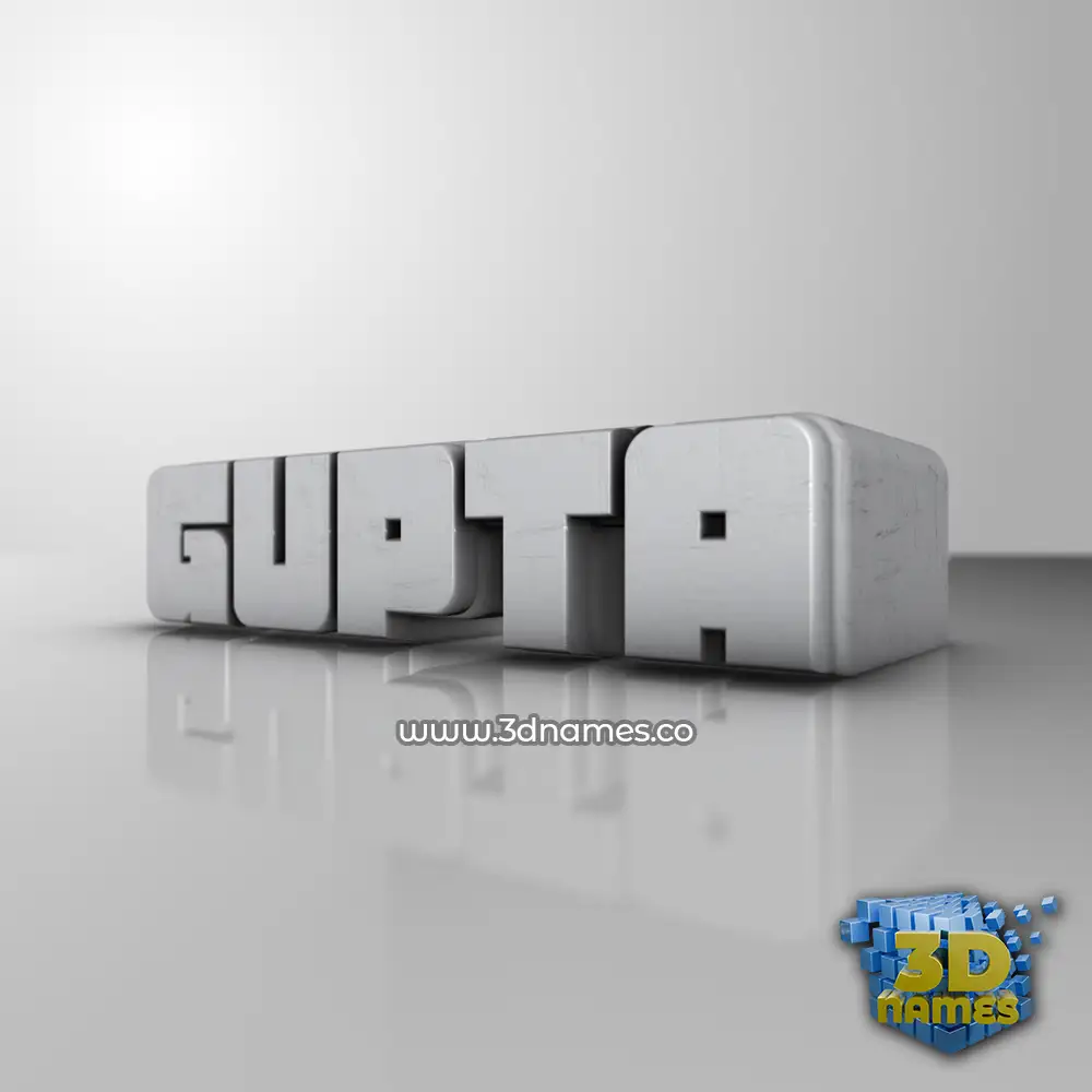 gupta in White Metro style - 3D name wallpaper