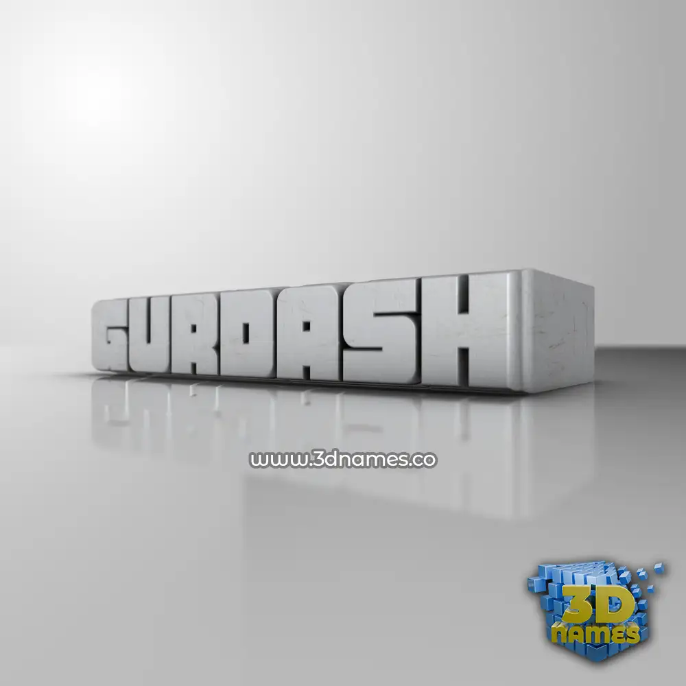 gurdash in White Metro style - 3D name wallpaper