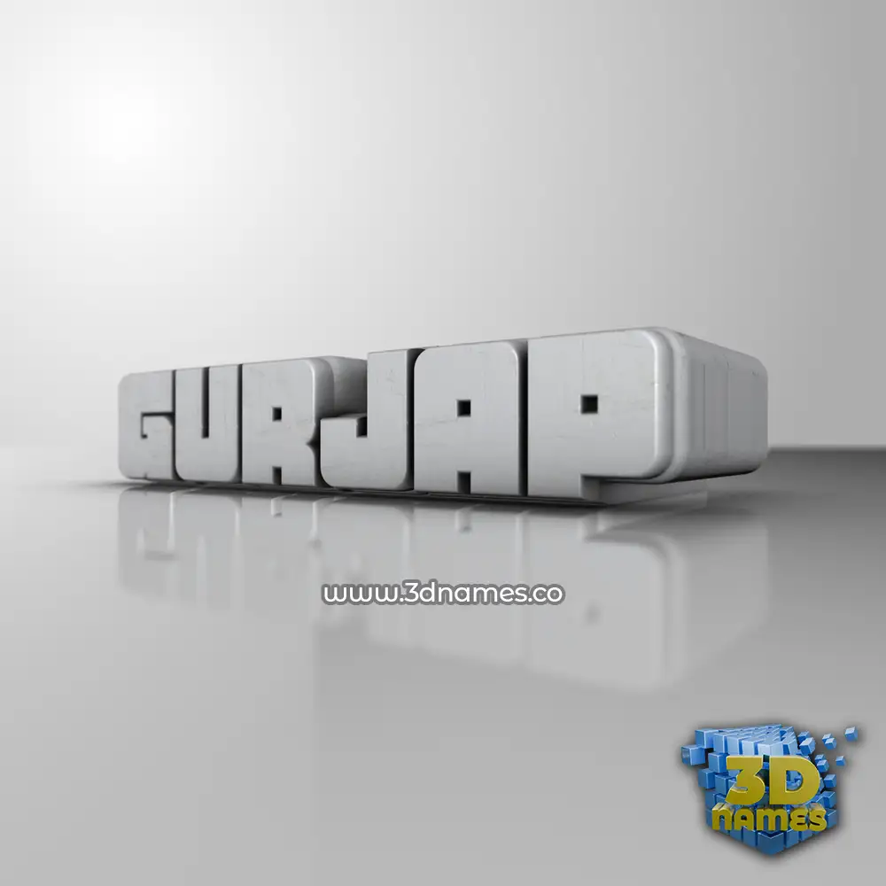 gurjap in White Metro style - 3D name wallpaper