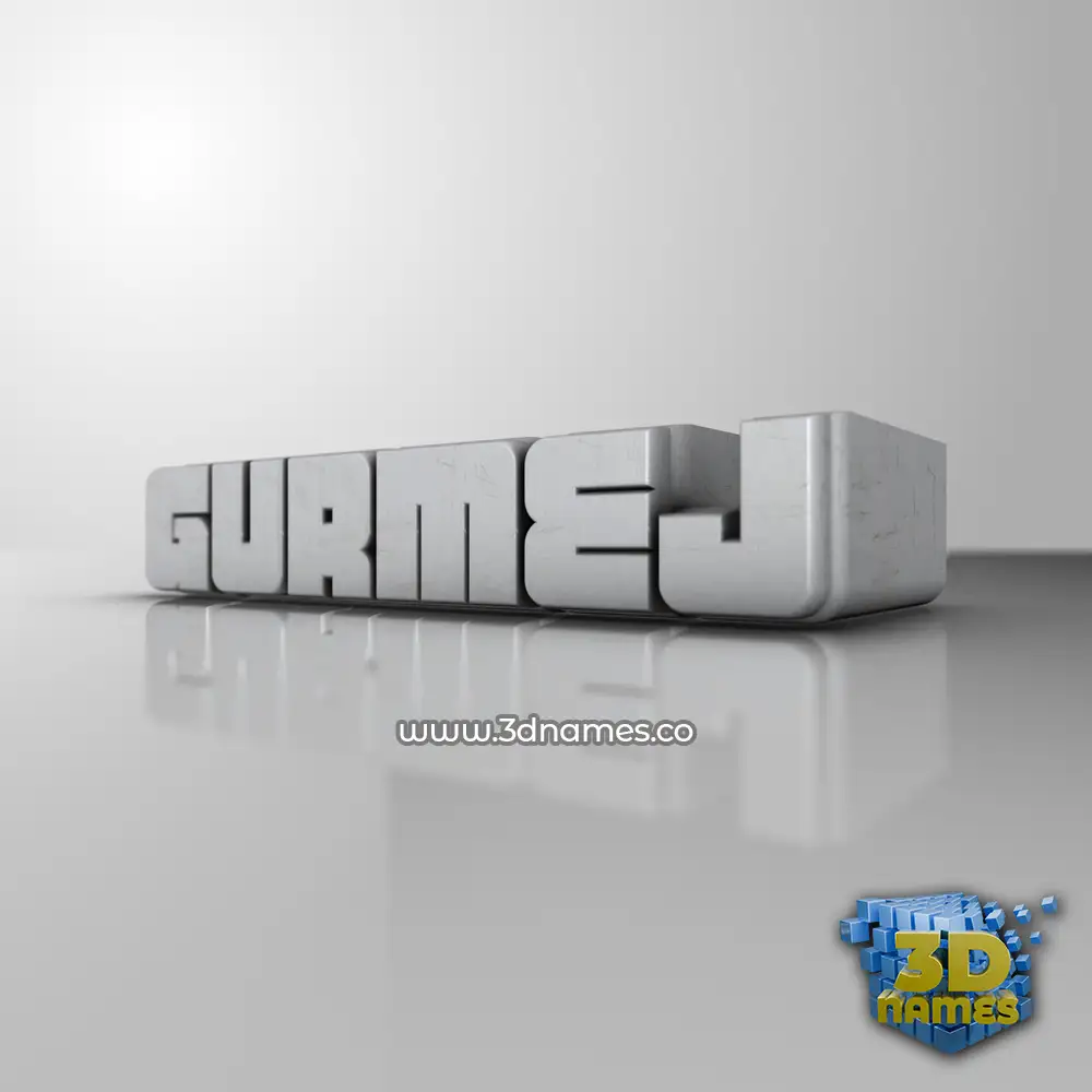 gurmej in White Metro style - 3D name wallpaper
