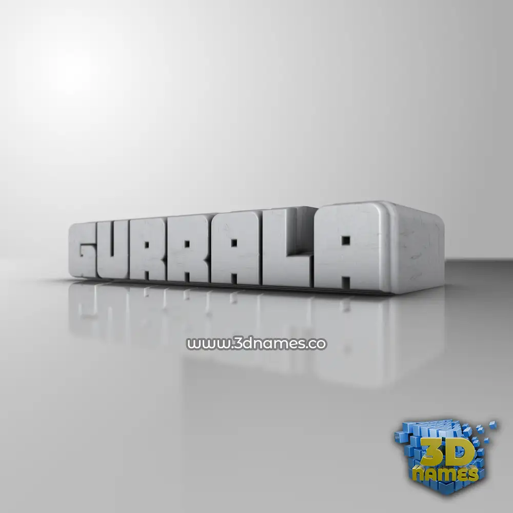 gurrala in White Metro style - 3D name wallpaper