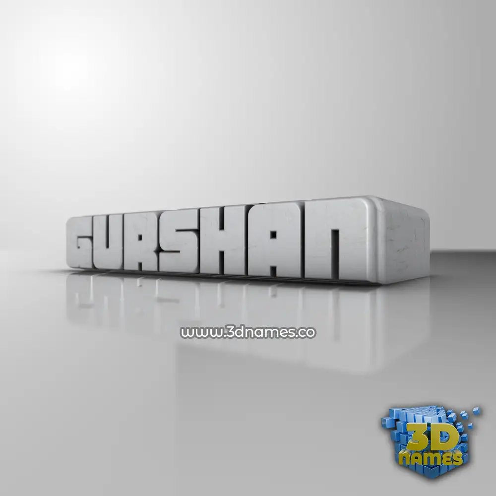 gurshan in White Metro style - 3D name wallpaper
