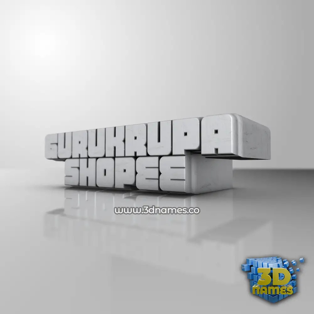 gurukrupa shopee in White Metro style - 3D name wallpaper