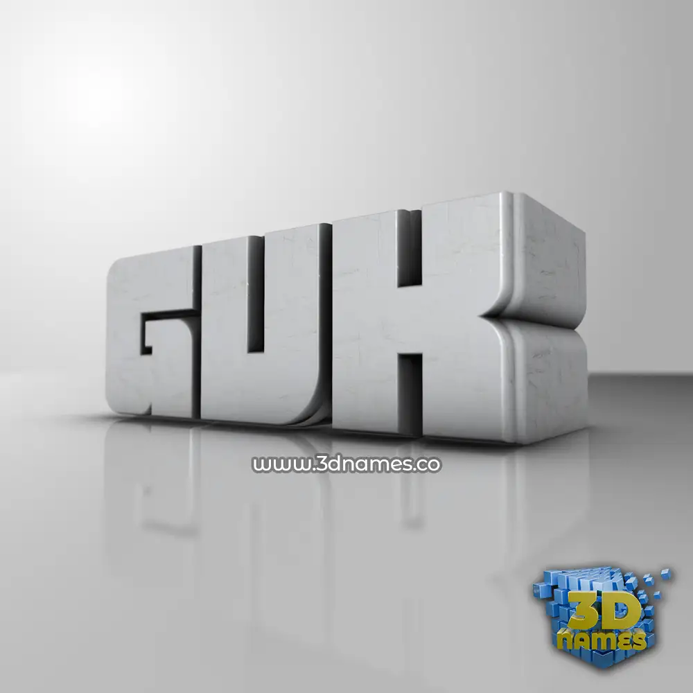 gvk in White Metro style - 3D name wallpaper