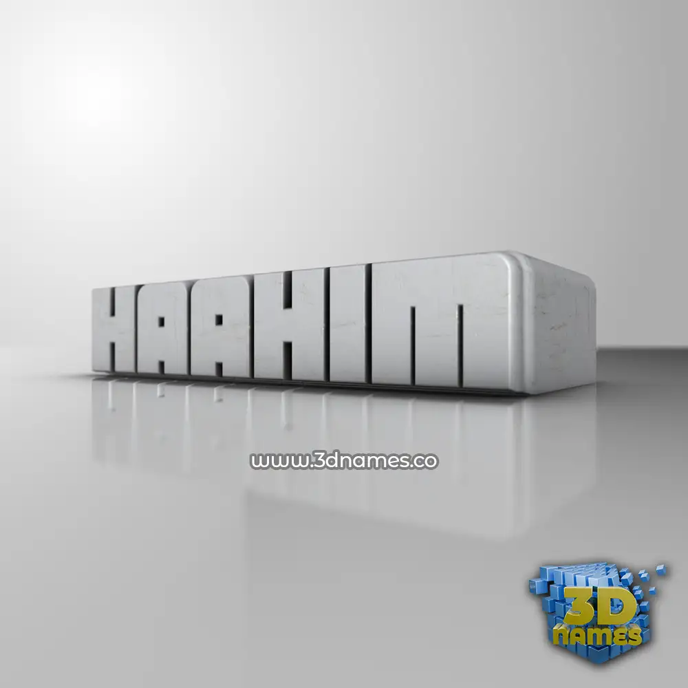 haahim in White Metro style - 3D name wallpaper