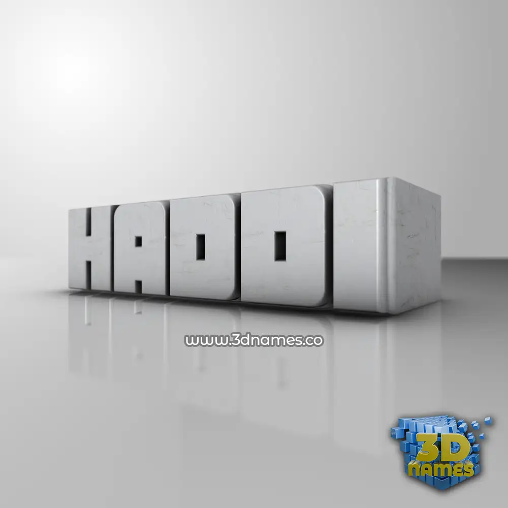 haddi in White Metro style - 3D name wallpaper