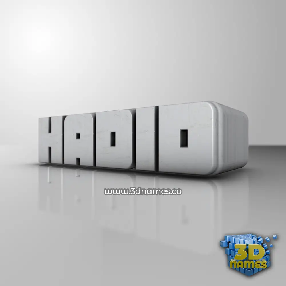 hadid in White Metro style - 3D name wallpaper
