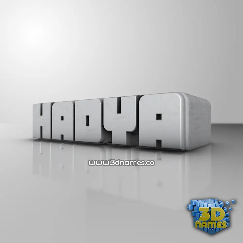 hadya in White Metro style - 3D name wallpaper