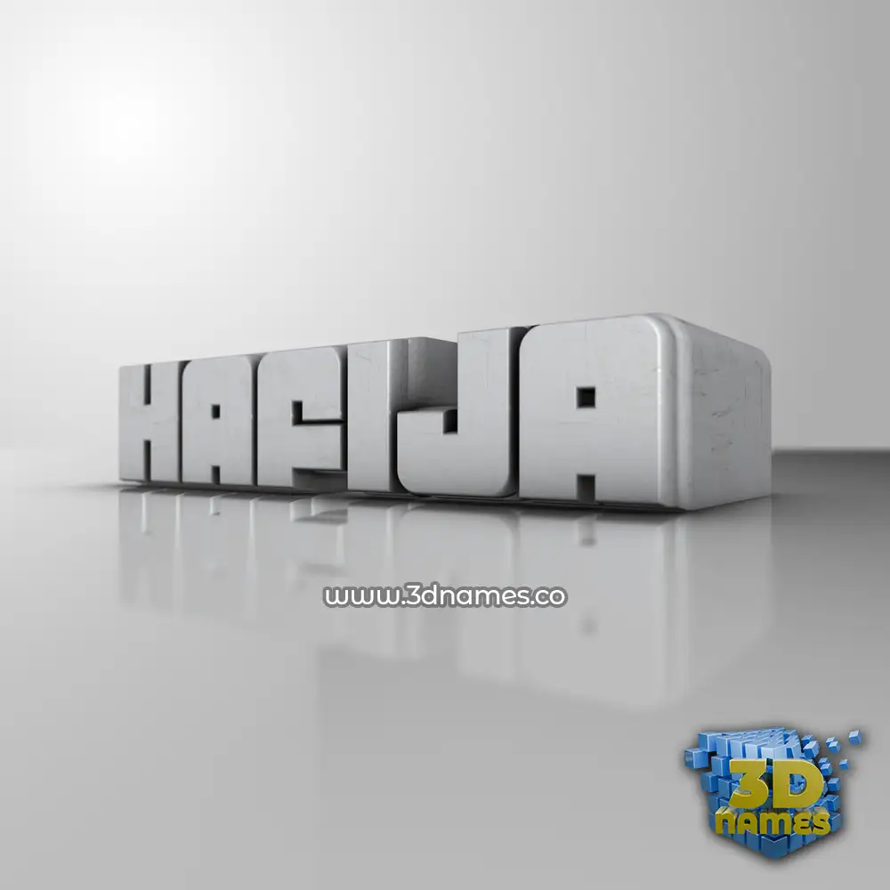hafija in White Metro style - 3D name wallpaper