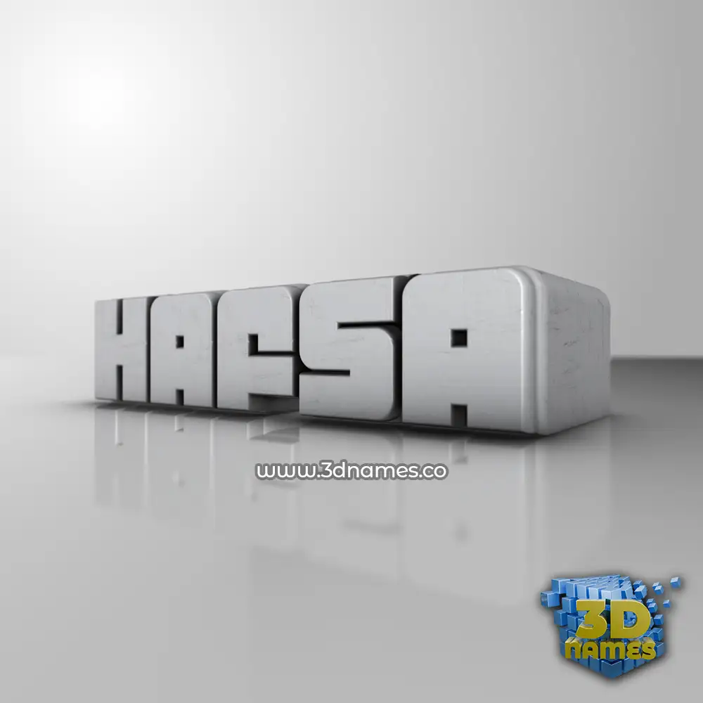 hafsa in White Metro style - 3D name wallpaper