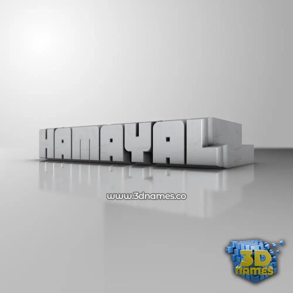 hamayal in White Metro style - 3D name wallpaper