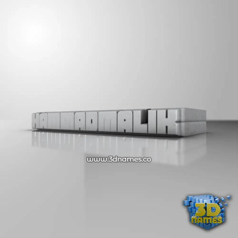 hammadmalik in White Metro style - 3D name wallpaper