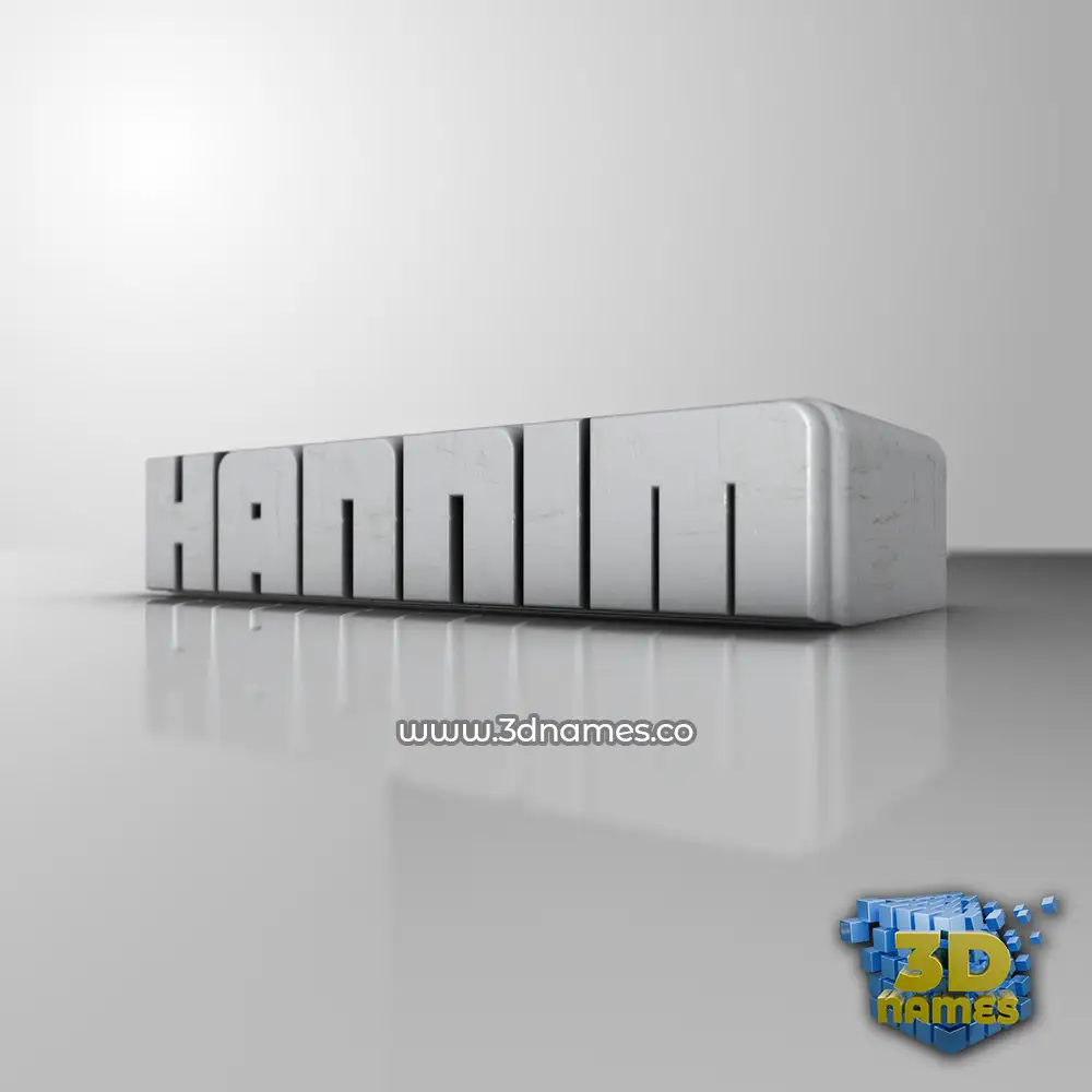 hannim in White Metro style - 3D name wallpaper