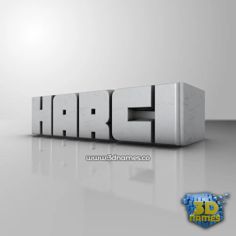 harci in White Metro style - 3D name wallpaper