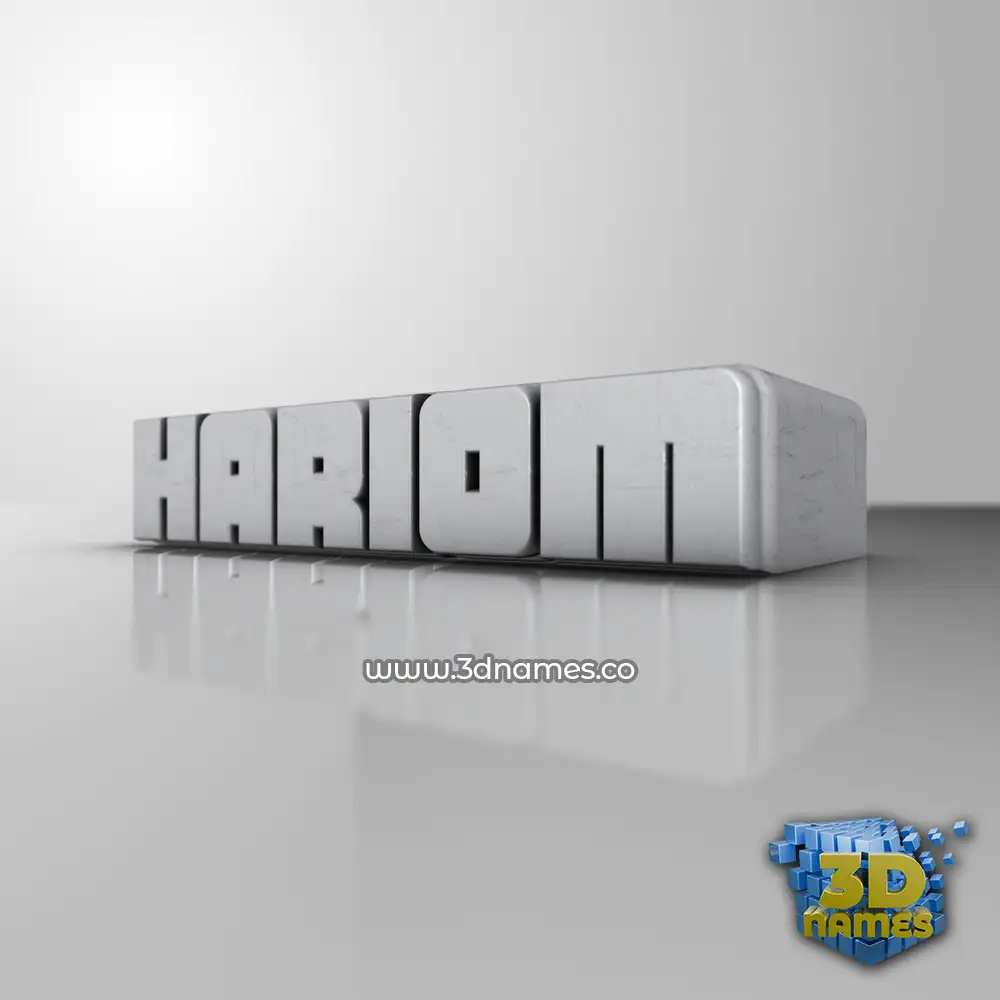 hariom in White Metro style - 3D name wallpaper