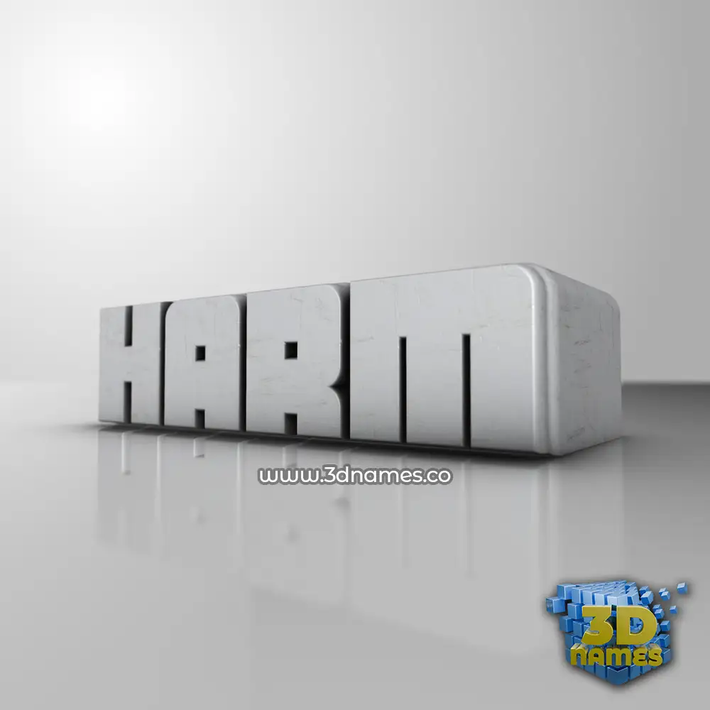harm in White Metro style - 3D name wallpaper