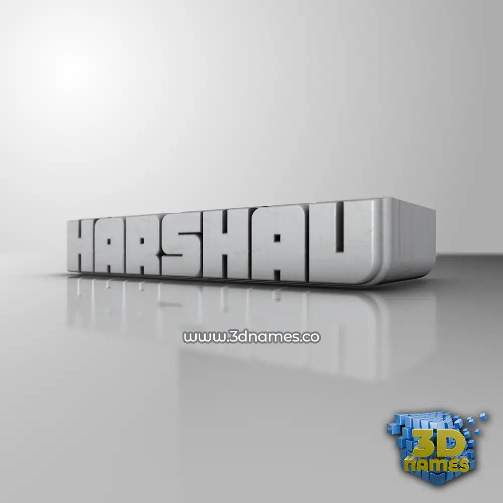 harshav in White Metro style - 3D name wallpaper