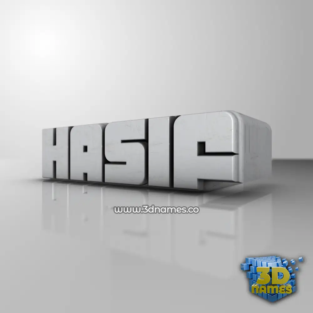 hasif in White Metro style - 3D name wallpaper