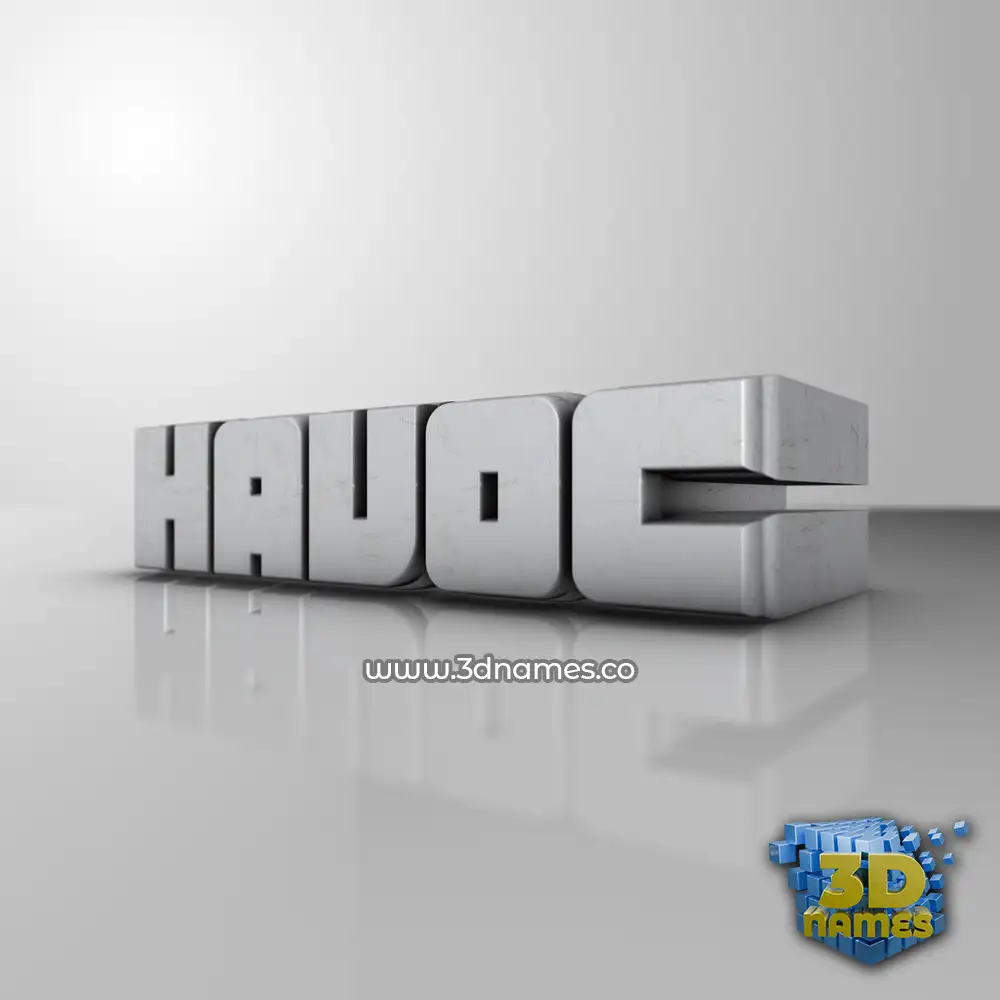 havoc in White Metro style - 3D name wallpaper