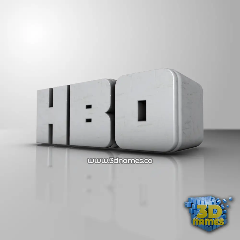 hbo in White Metro style - 3D name wallpaper