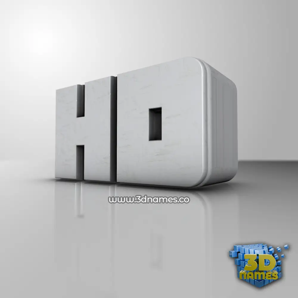 hd in White Metro style - 3D name wallpaper
